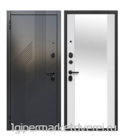 Входная металлическая дверь Протея Зеркало Эмалит белый производителя Феррони