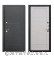 Входная металлическая дверь 11 см ISOTERMA Серебро лиственница Беж царга производителя Феррони