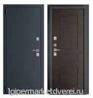 Входная металлическая дверь ТЕРМО 41 RAL 7024 Муар производителя ДВЕРИЕСТЬ.РФ